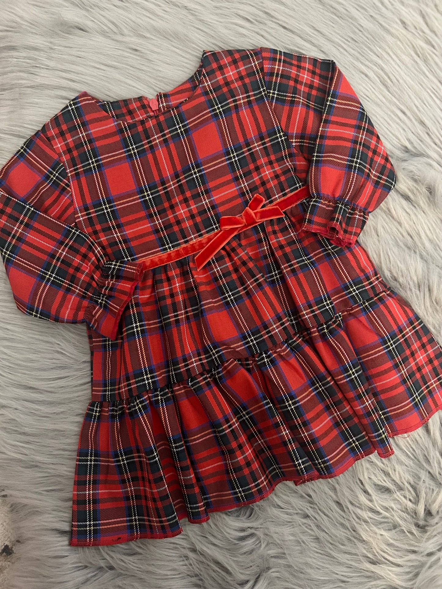 Tartan bow dress