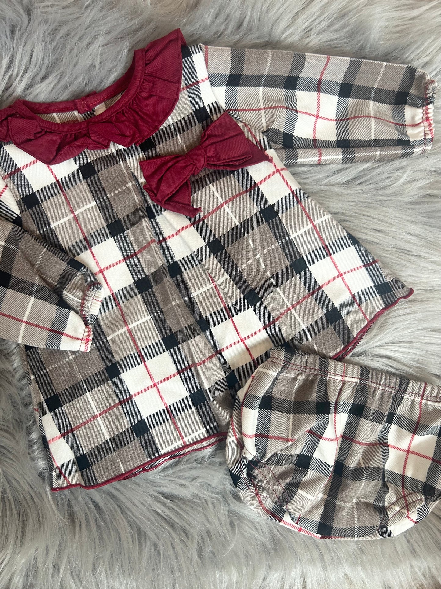 Checked bow dress