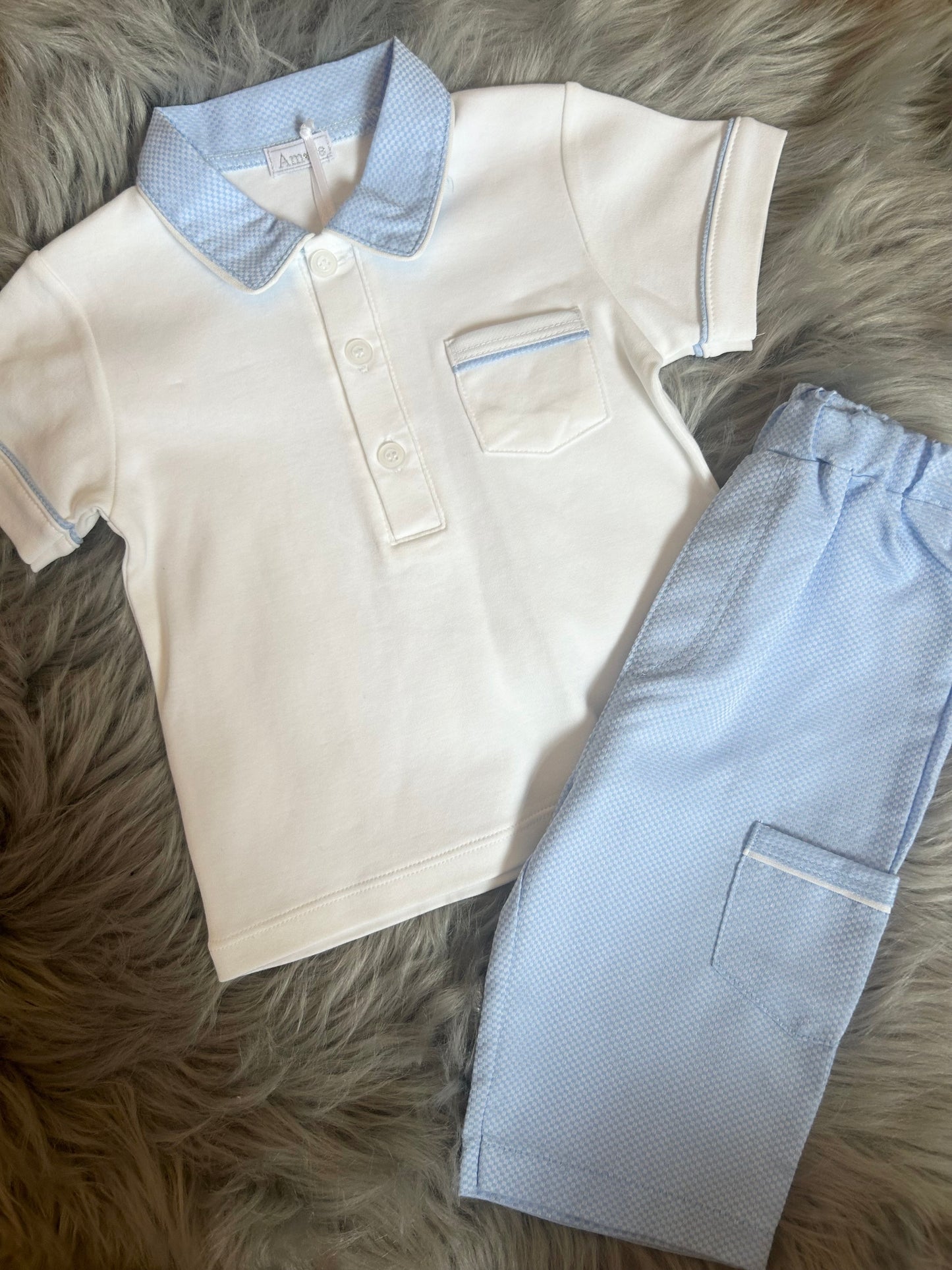Polo shirt and short set