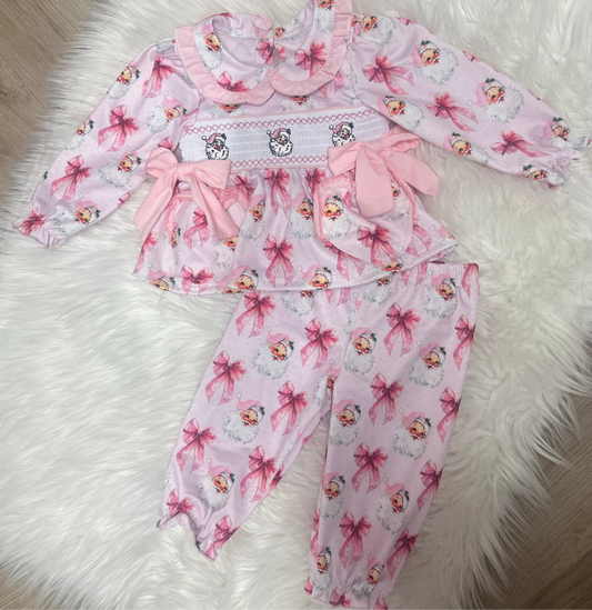 Bows & Claus smocked pyjamas