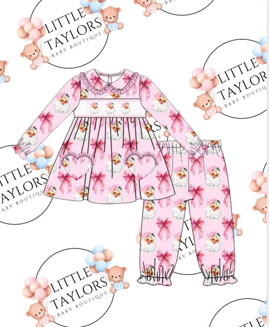 Bows & Claus smocked pyjamas