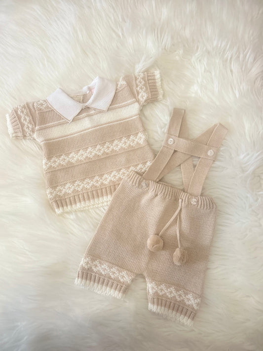 Beige knit set